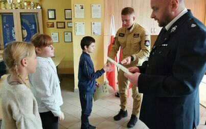 Zdjęcie do Gminne eliminacje Og&oacute;lnopolskiego Turnieju Wiedzy Pożarniczej pn. &bdquo;Młodzież zapobiega pożarom&rdquo;.