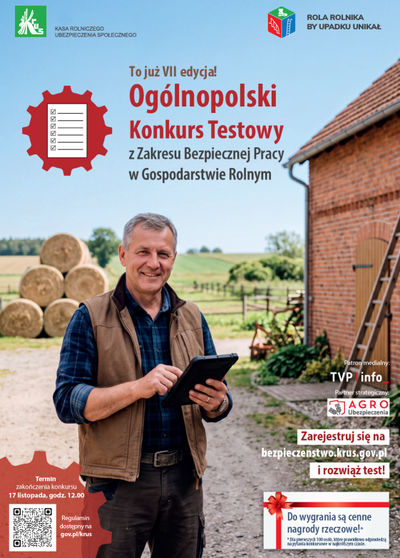 VII Ogólnopolski Konkurs Testowy z Zakresu Bezpiecznej Pracy w Gospodarstwie